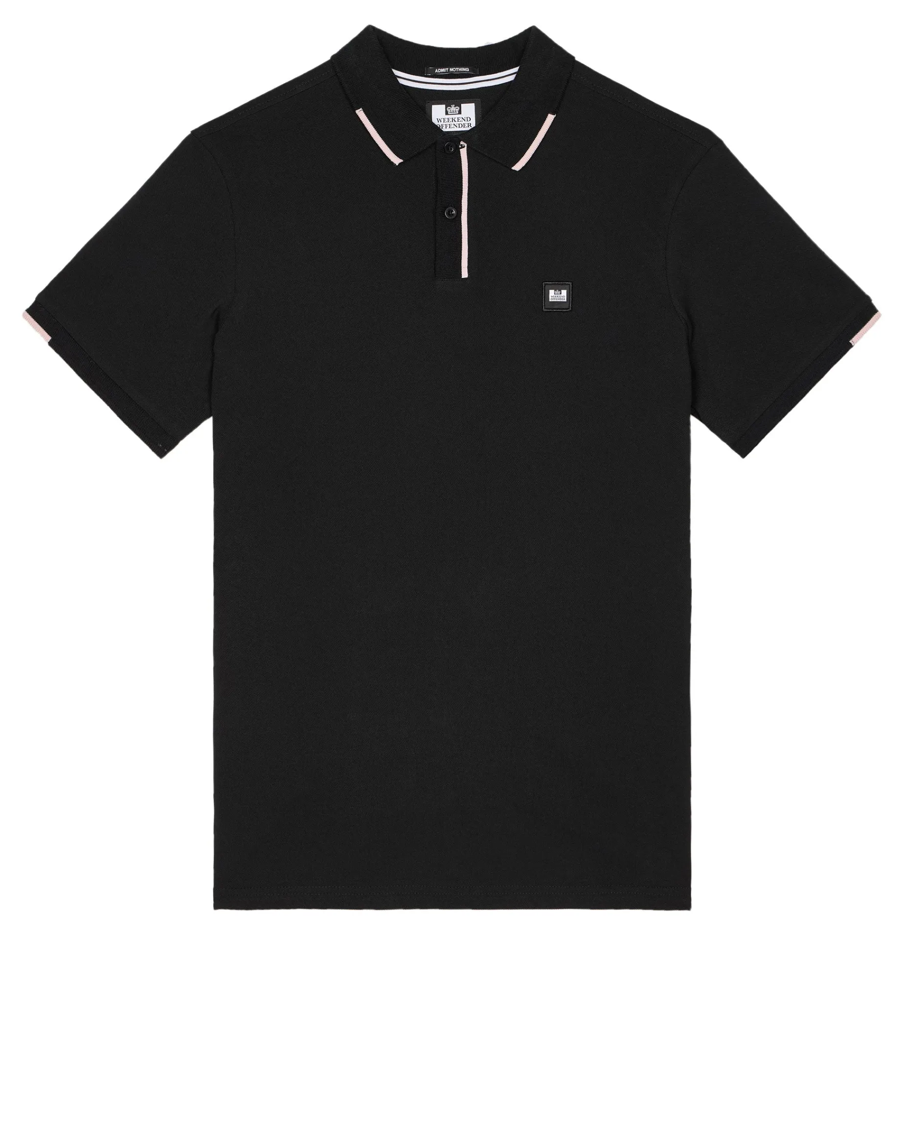 Rivas Poloshirt Schwarz/Blassrosa