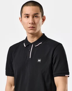 Rivas Poloshirt Schwarz/Blassrosa