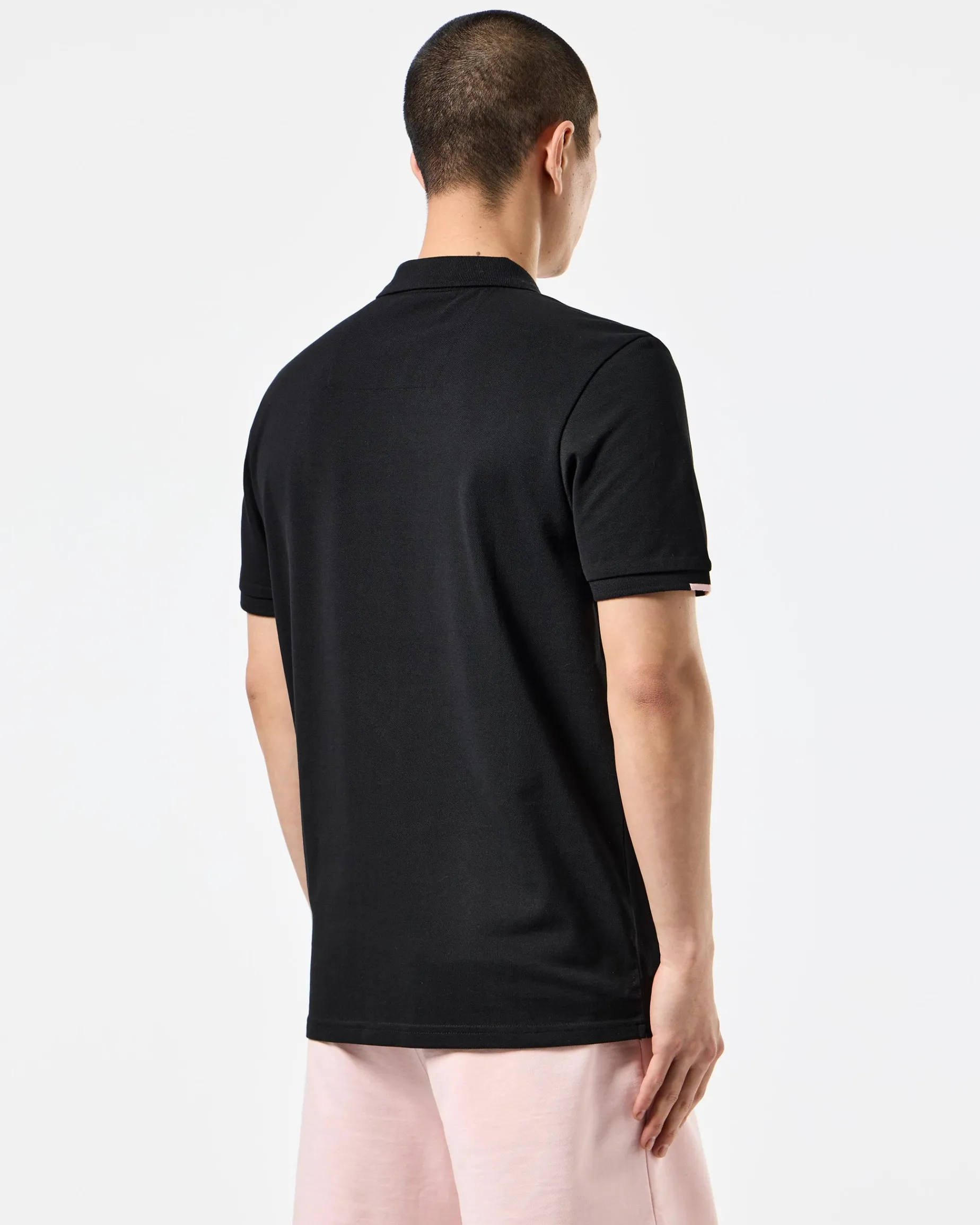 Rivas Poloshirt Schwarz/Blassrosa