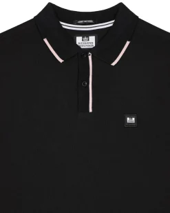 Rivas Poloshirt Schwarz/Blassrosa