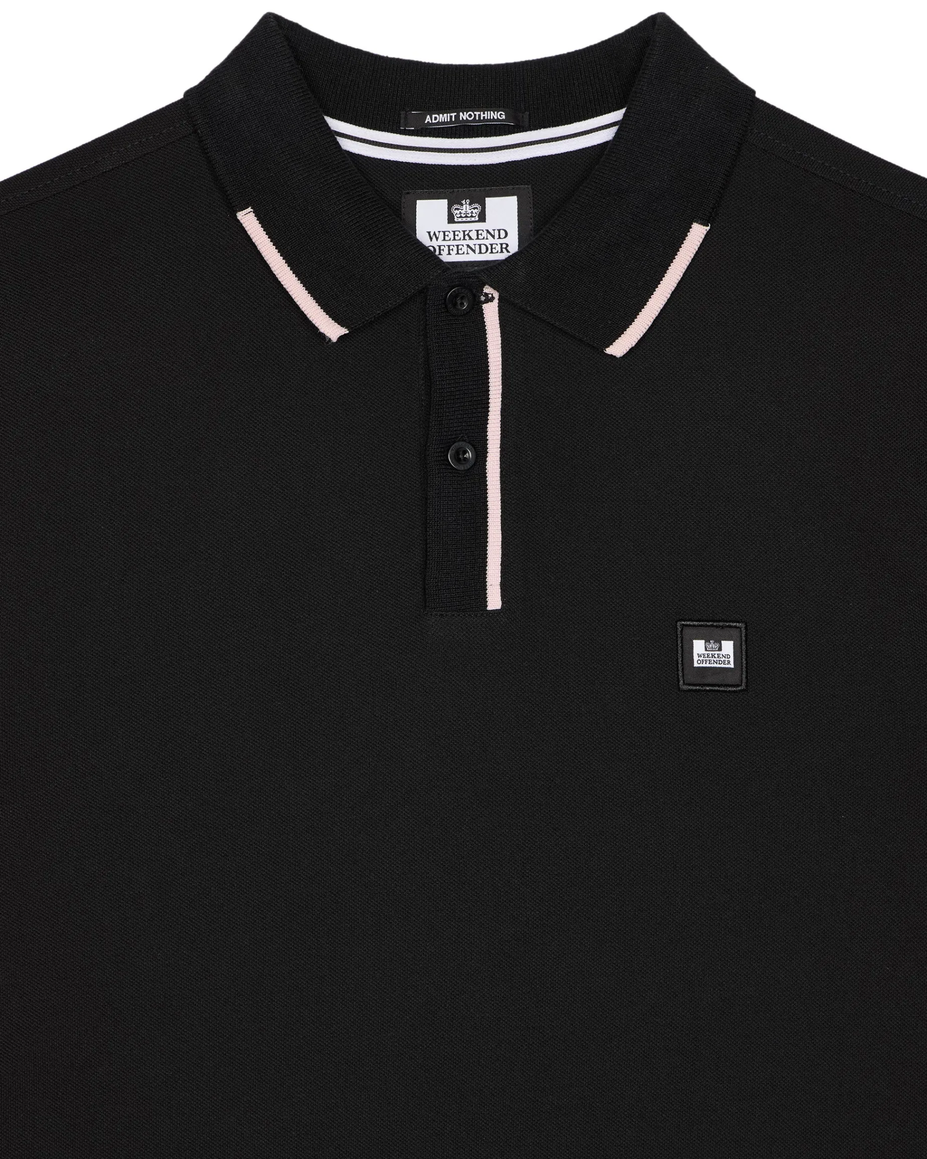 Rivas Poloshirt Schwarz/Blassrosa