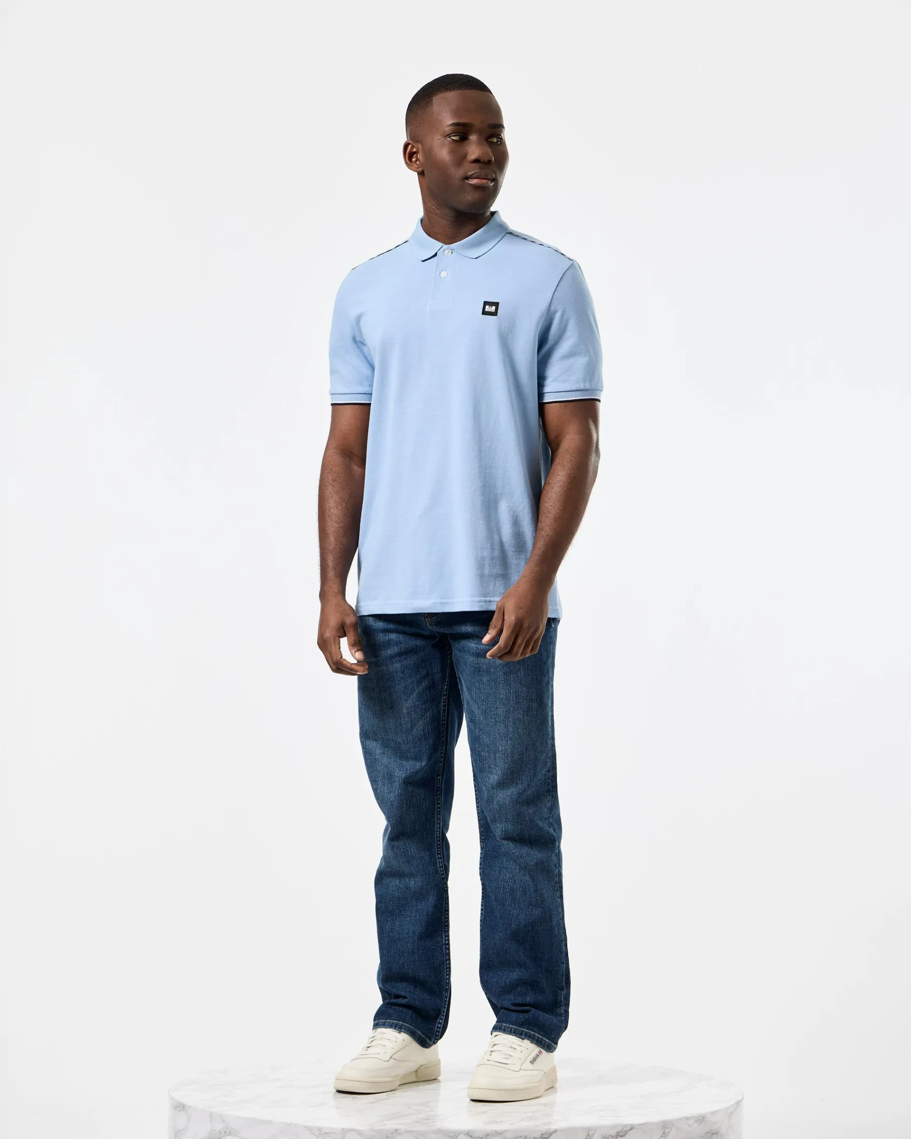 Sakai Poloshirt Marineblau/Mid House Check