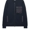 Santo Sweatshirt mit durchgehendem Reißverschluss, Marineblau