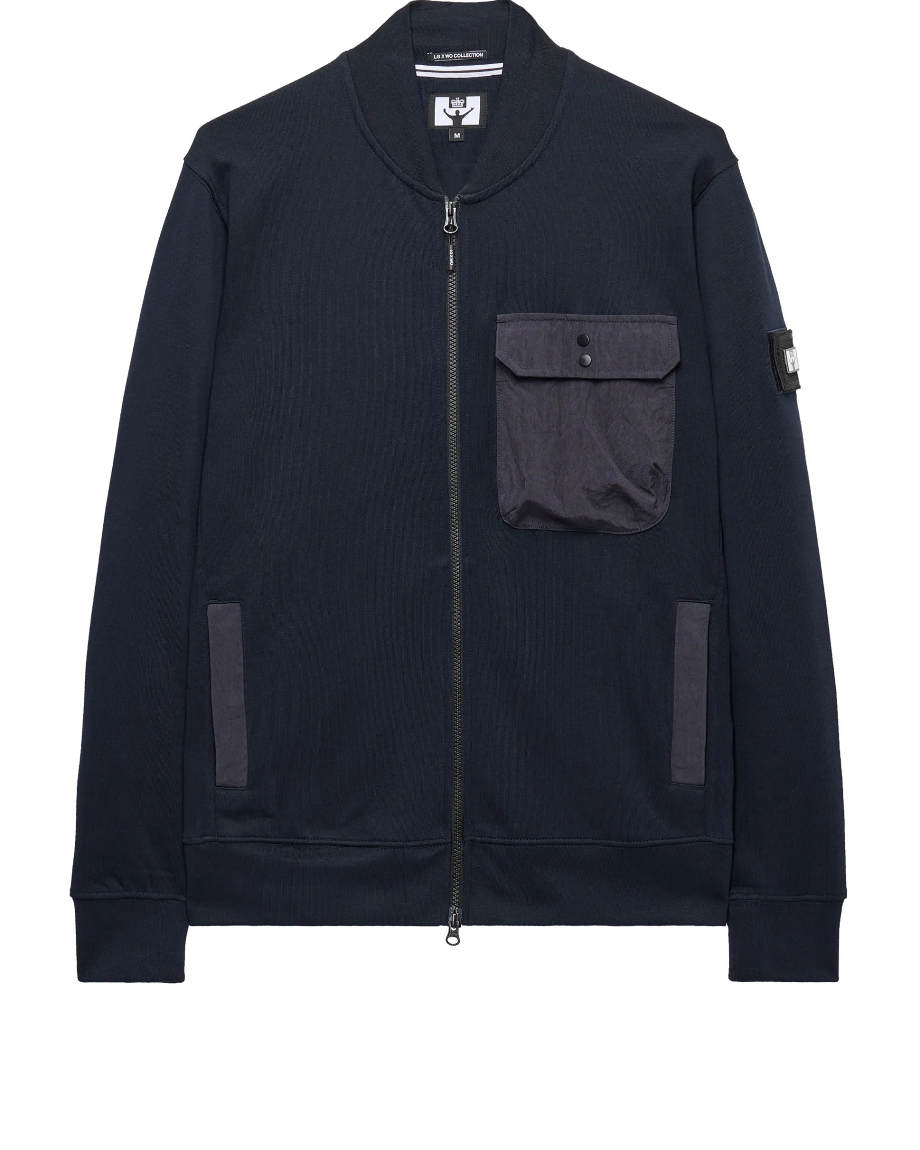 Santo Sweatshirt mit durchgehendem Reißverschluss, Marineblau