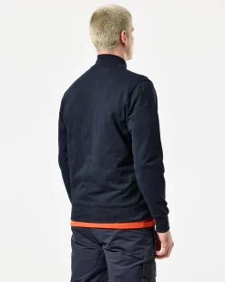 Santo Sweatshirt mit durchgehendem Reißverschluss, Marineblau