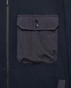 Santo Sweatshirt mit durchgehendem Reißverschluss, Marineblau