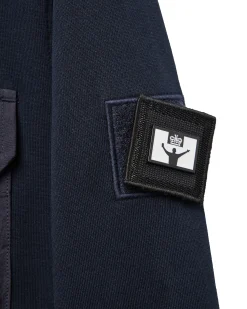 Santo Sweatshirt mit durchgehendem Reißverschluss, Marineblau