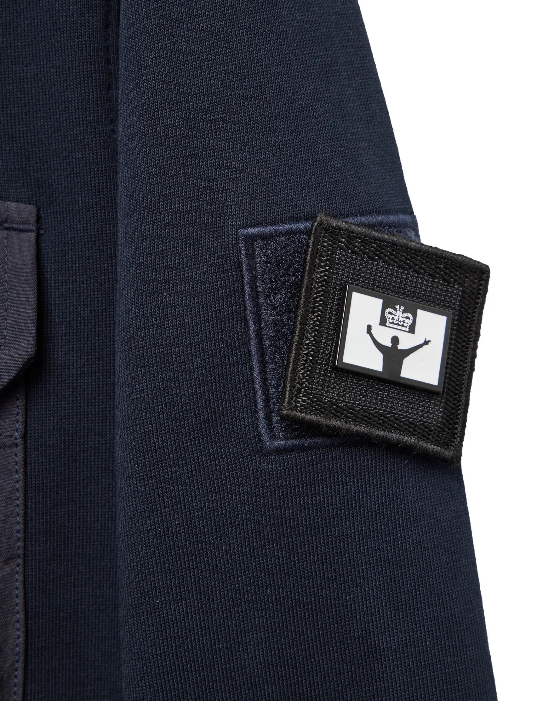 Santo Sweatshirt mit durchgehendem Reißverschluss, Marineblau