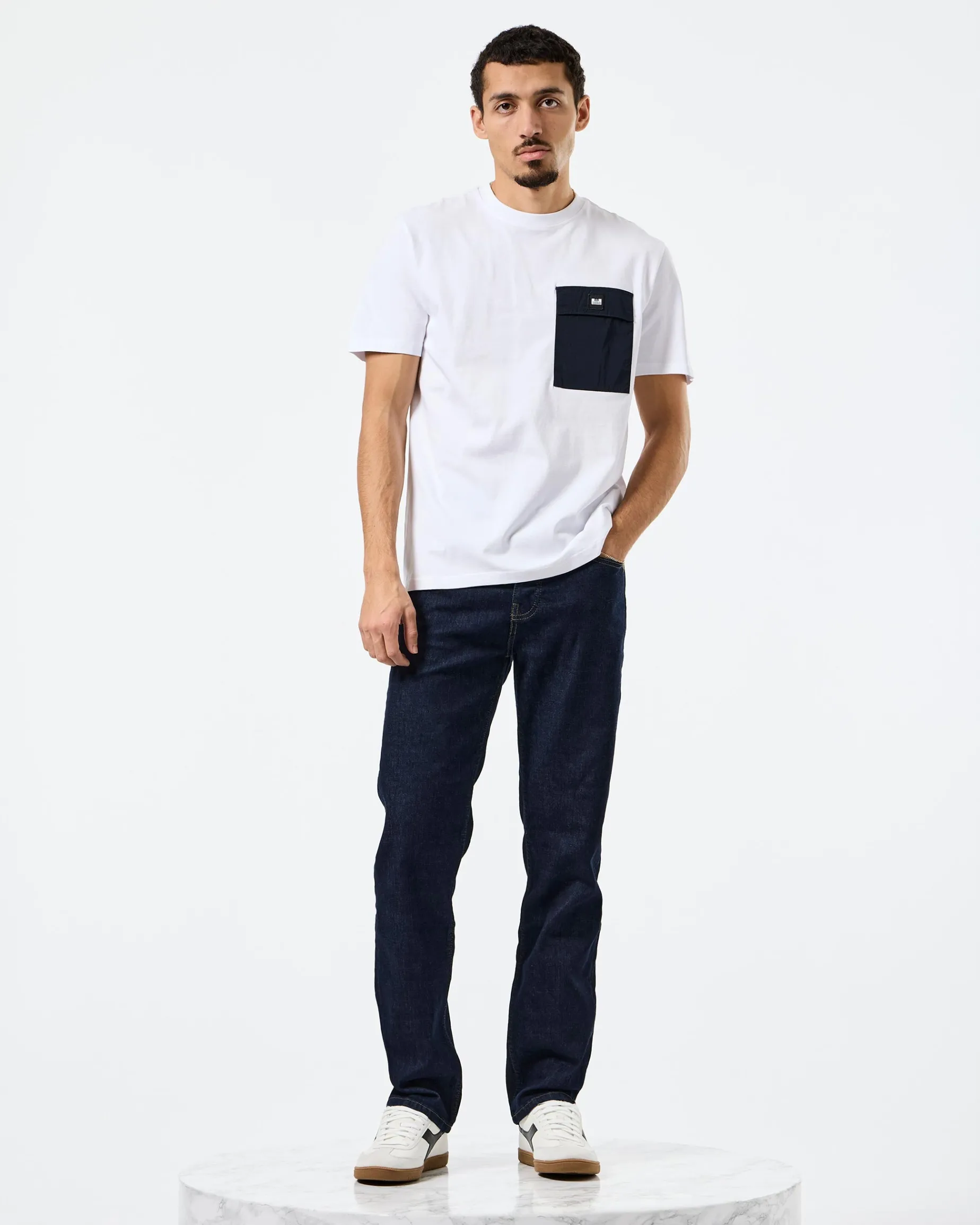 Stiniva T-Shirt Weiß/Marineblau
