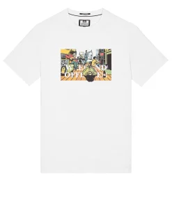 Stratford Avenue Grafik-T-Shirt Weiß