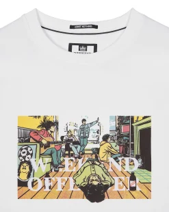Stratford Avenue Grafik-T-Shirt Weiß