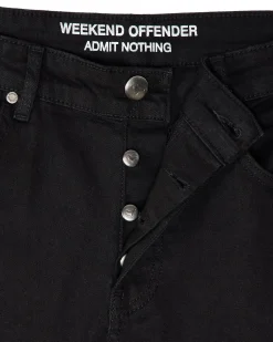 444 Tapered-Jeans aus schwarzem Denim