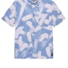 Toshima Camo Hemd Kornblumenblau