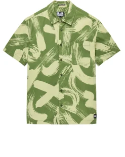 Toshima Camo Hemd Sapling Grün