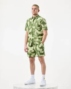 Toshima Camo Hemd Sapling Grün