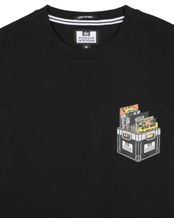 T-Shirt „Diggin“ in Schwarz