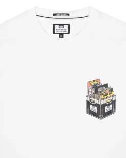 T-Shirt „Diggin“ in Weiß