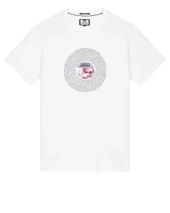 T-Shirt mit Grafik „Entertainment“ in Weiß
