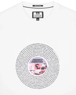 T-Shirt mit Grafik „Entertainment“ in Weiß