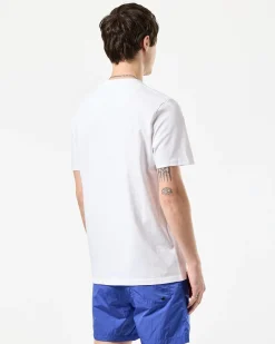 T-Shirt mit Grafik „Football + Festivals“ in Weiß