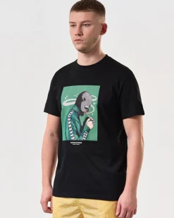 T-Shirt mit Grafik „Fumo“ Schwarz