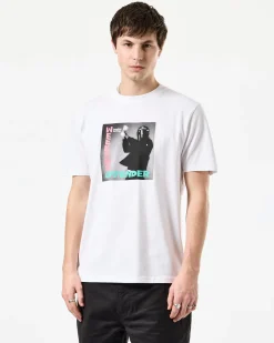 T-Shirt mit Grafik „London Calling“ in Weiß