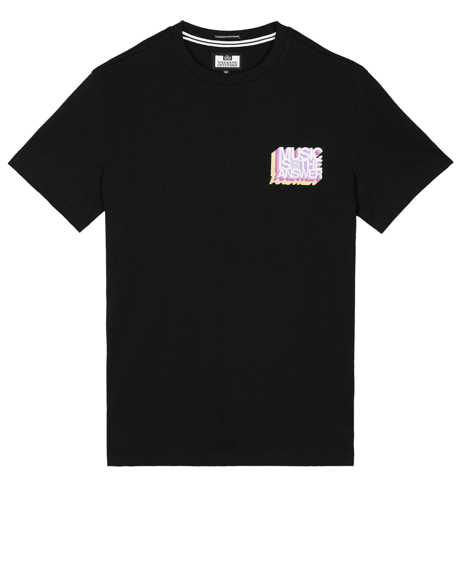 T-Shirt mit Grafik „Music Is The Answer“ in Schwarz