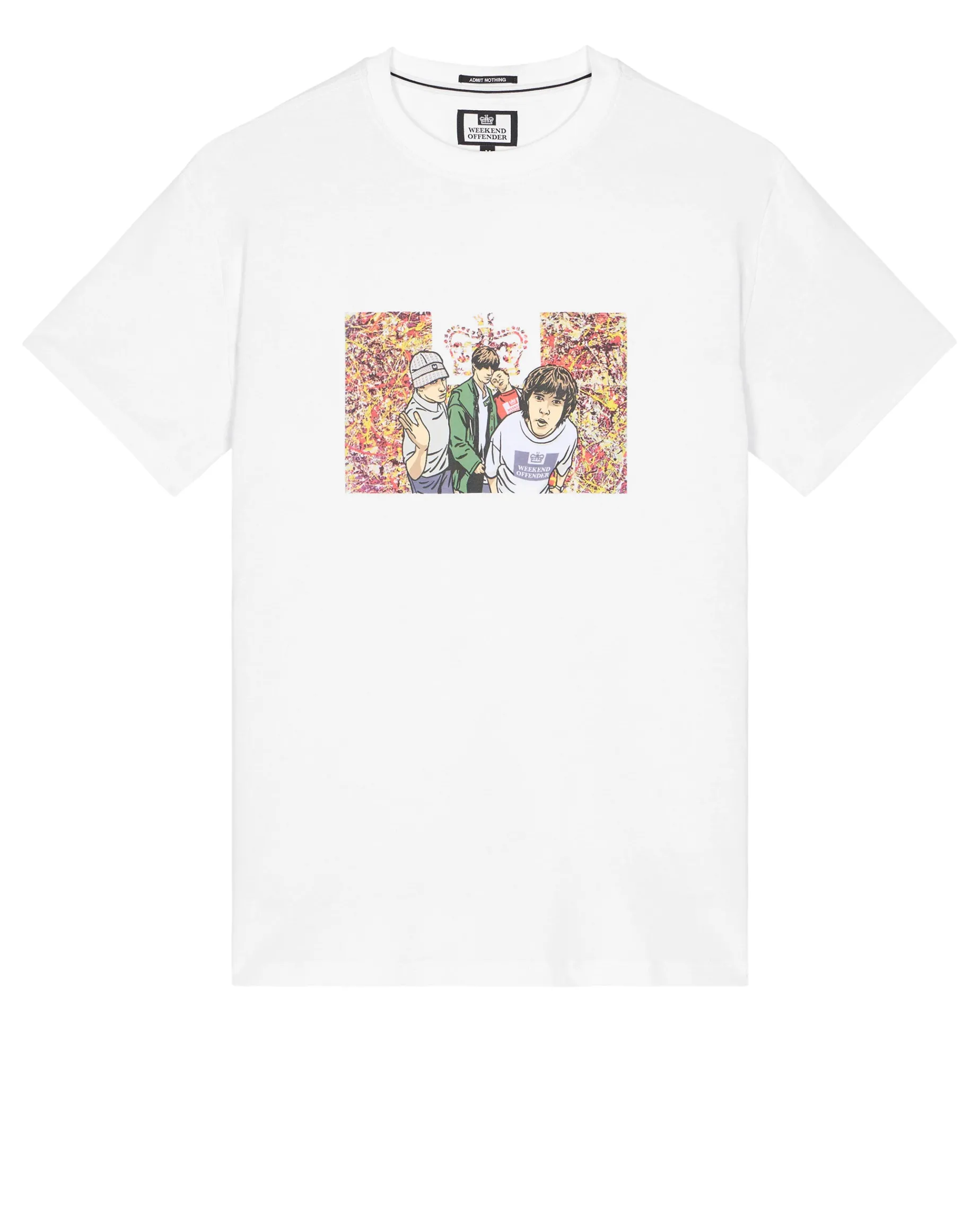 T-Shirt mit Grafik Nummer 5 Weiß