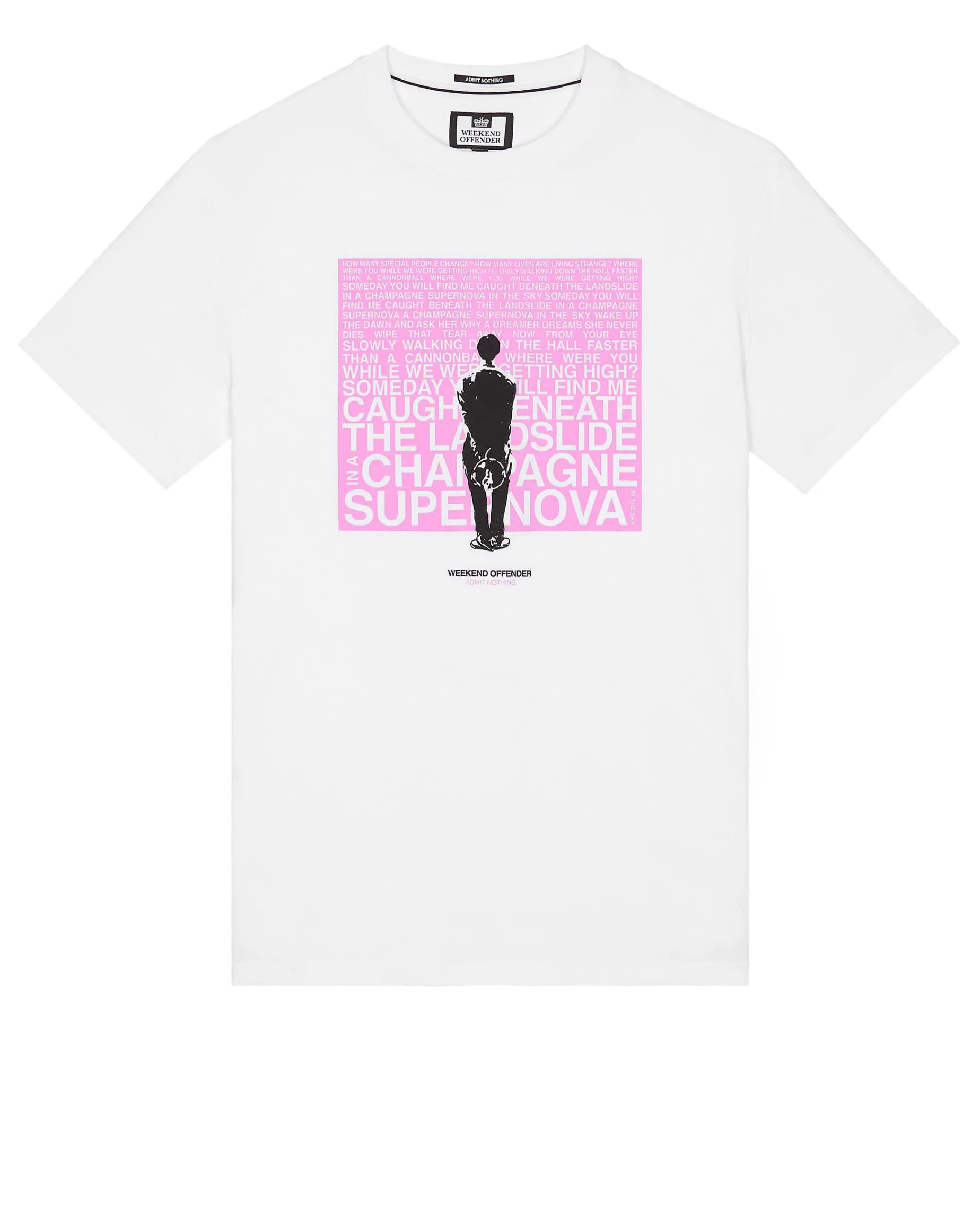 T-Shirt mit Grafik Supernova Weiß/Rosa