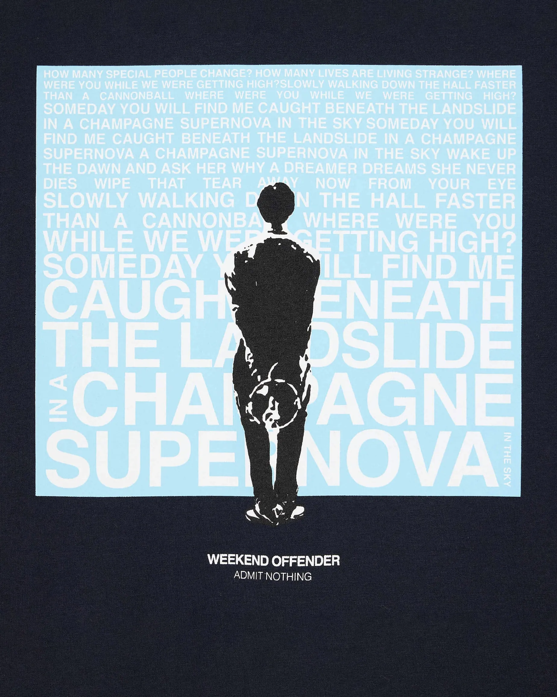 T-Shirt mit Grafik Supernova Marineblau/Blau