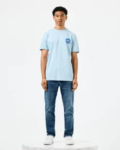 T-Shirt mit NASA-Grafik Arktisblau
