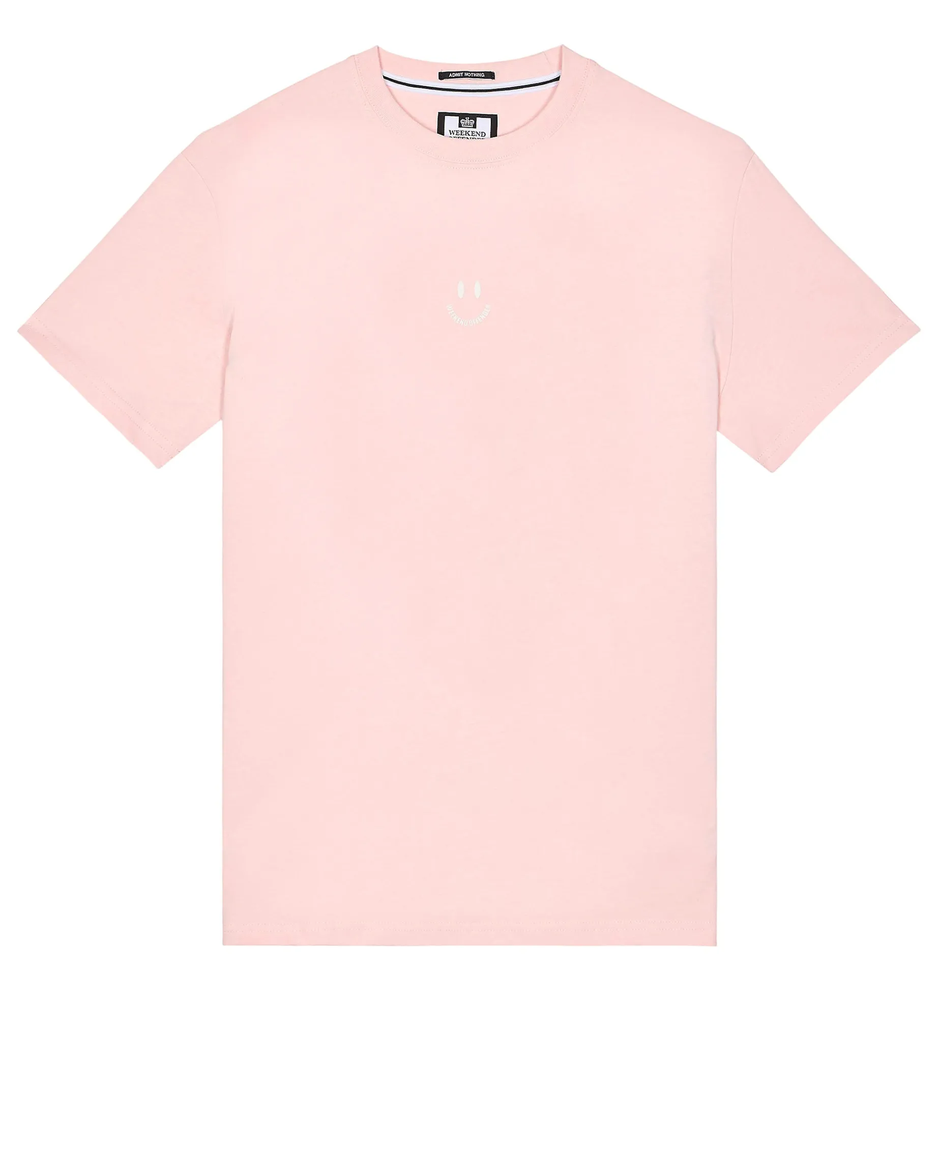 T-Shirt mit Smile-Grafik in Blassrosa