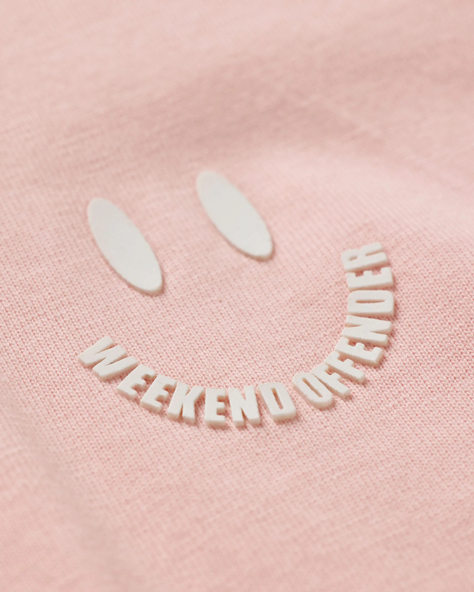 T-Shirt mit Smile-Grafik in Blassrosa