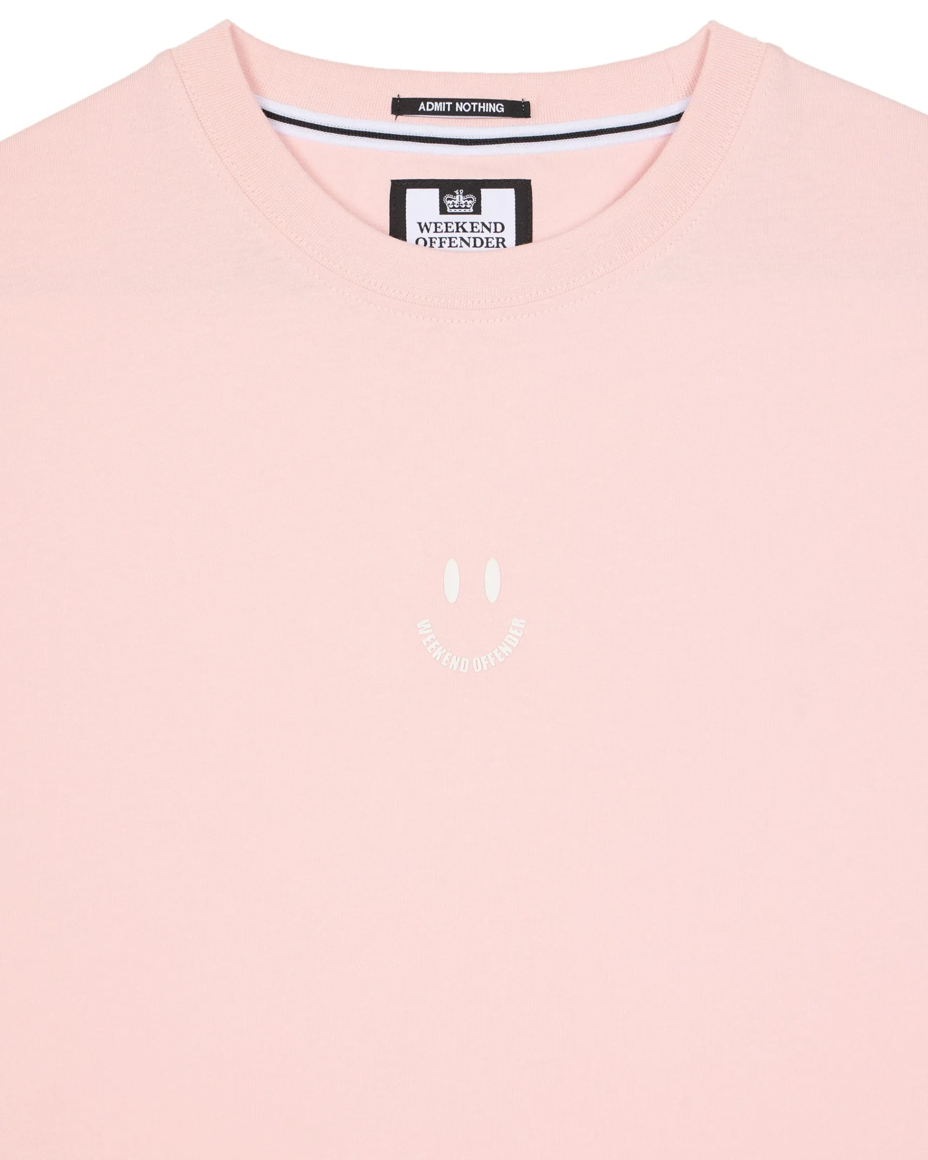 T-Shirt mit Smile-Grafik in Blassrosa
