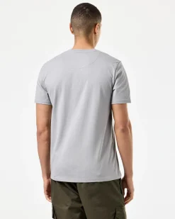 T-Shirt mit Smile-Grafik, Rauchgrau