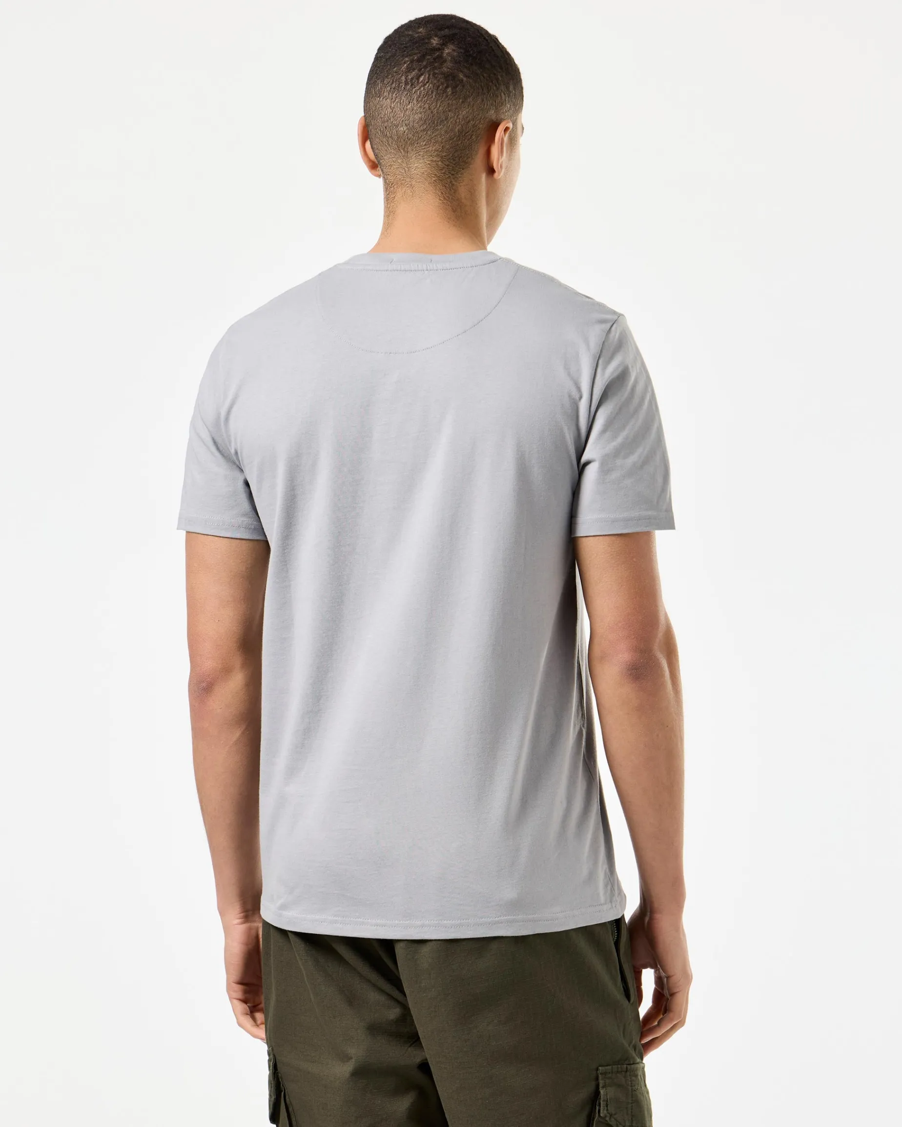 T-Shirt mit Smile-Grafik, Rauchgrau