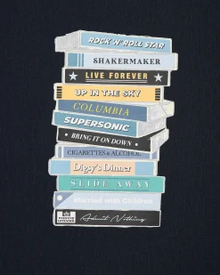 T-Shirt mit Tapes-Grafik, Marineblau
