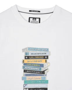 T-Shirt mit Tapes-Grafik Weiß