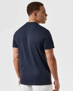 T-Shirt „Ryder“ mit aufgestickter Grafik, Marineblau