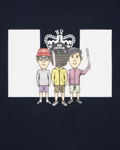 T-Shirt Weekend mit Grafik, Marineblau