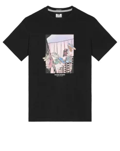 Turf Wars Grafik-T-Shirt Schwarz