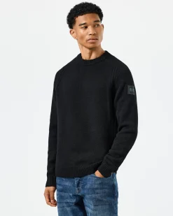 Zagreb Strickpullover aus Wolle Schwarz